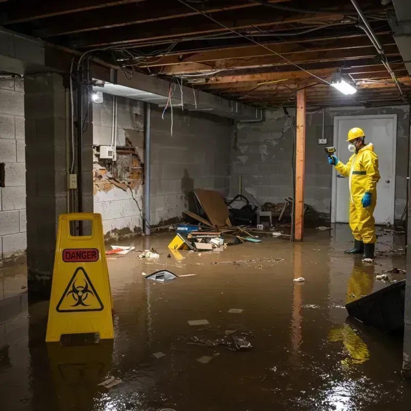 Flooded Basement Electrical Hazard in Nettleton, MS Property